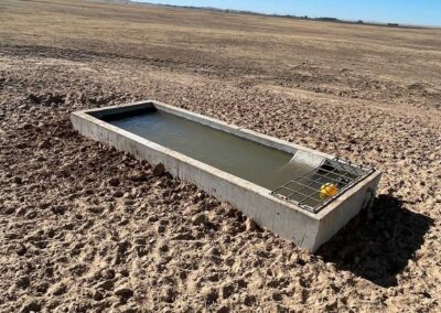 water trough installed by Spur X Ranch Improvements